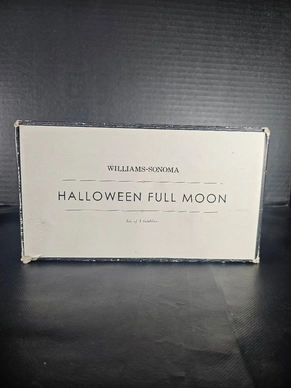Williams Sonoma Halloween Full Moon Tumblers Set Of 4 Glassware New Old Stock